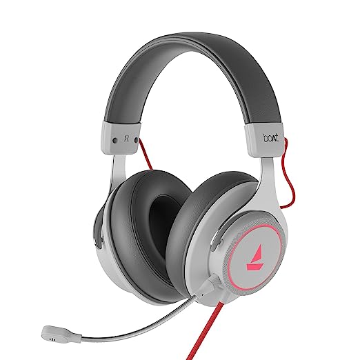 boAt Immortal IM1000D Dual Channel Gaming Wired Over Ear Headphones with mic, 7.1 Channel Surround Audio, Dolby Atmos, 50mm Drivers & RGB Breathing LEDs(White Sabre) boAt Immortal IM1000D Dual Channel Gaming Wired Over Ear Headphones with mic, 7.1 Channel Surround Audio, Dolby Atmos, 50mm Drivers & RGB Breathing LEDs(White Sabre)